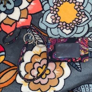 ☽ Vera Bradley Lanyard w/ Zip ID Case ☽